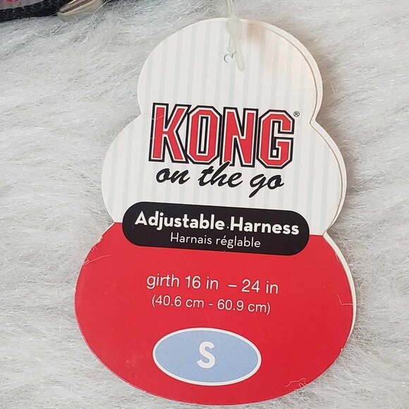 NEW! Small KONG *On the Go* Pink Black Adjustable Braided Reflective Dog Harness - Picture 9 of 10